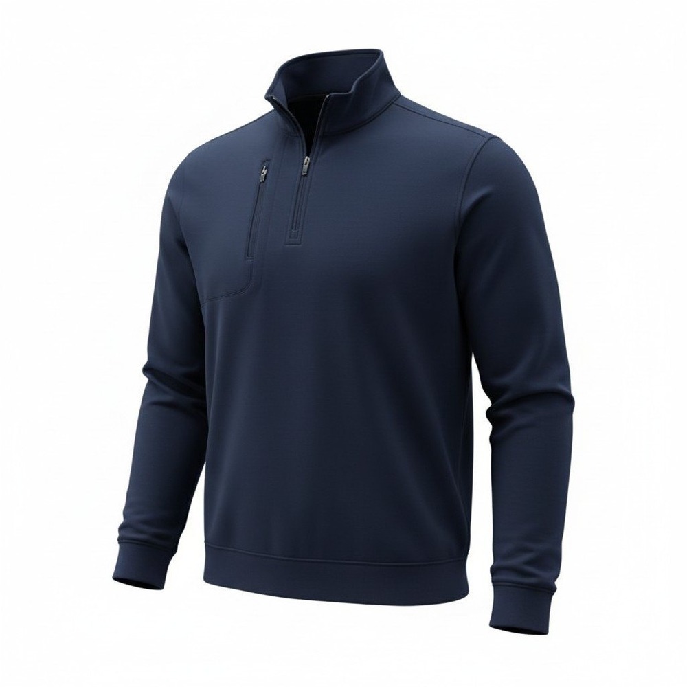 Walter Hagen P11 LW 1/4 Zip Mens S Navy Performance Golf Pullover Activewear